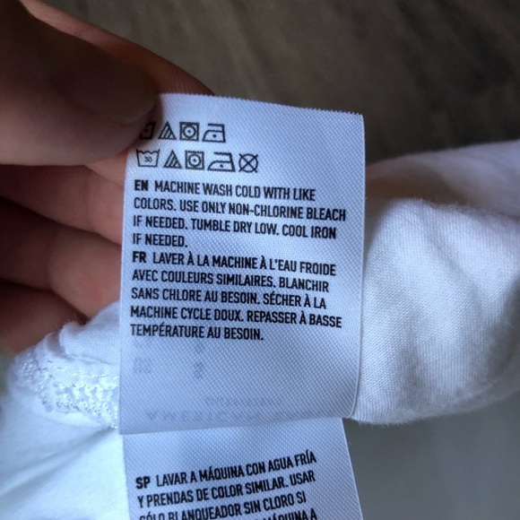 American Eagle Pull On Pants Size S White Cotton High Waisted Paperbag Wide Leg - Picture 10 of 10